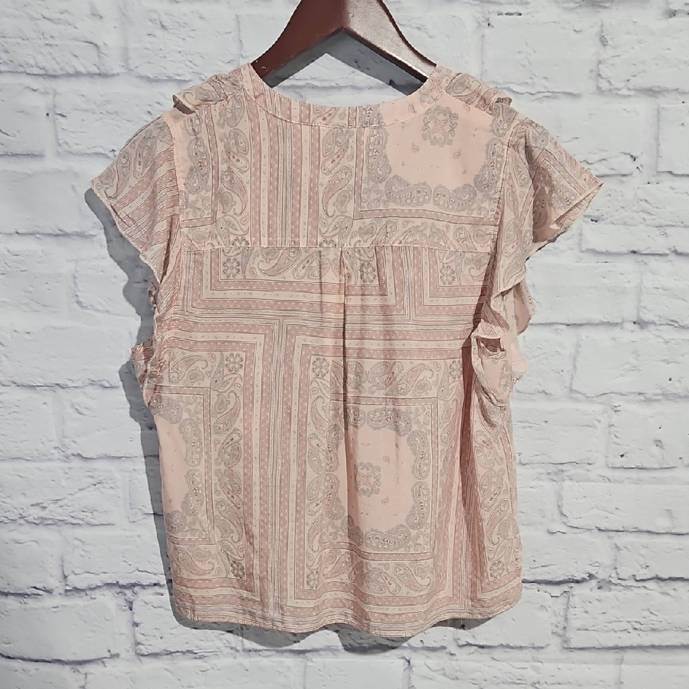 Universal Thread Pink Paisley Ruffle Blouse - Picture 5 of 6